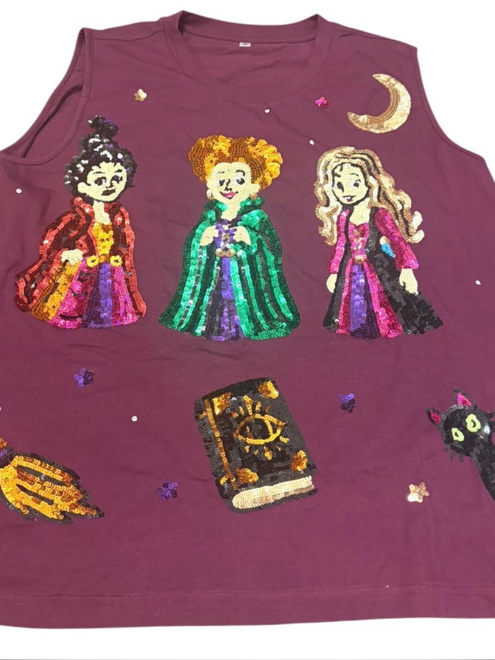 Hocus Pocus Boutique Sequin Lounge Set M Disney Halloween Sanderson Sisters - Picture 3 of 9